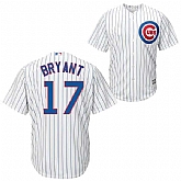 Youth Chicago Cubs #17 Kris Bryant White Pinstripe New Cool Base Stitched Jersey JiaSu,baseball caps,new era cap wholesale,wholesale hats